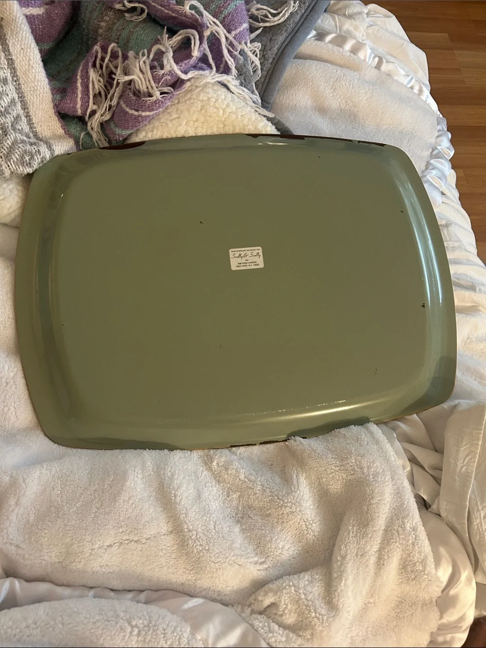 Vintage 1970’s Scully & Scully Made in England Metal Painted Tray